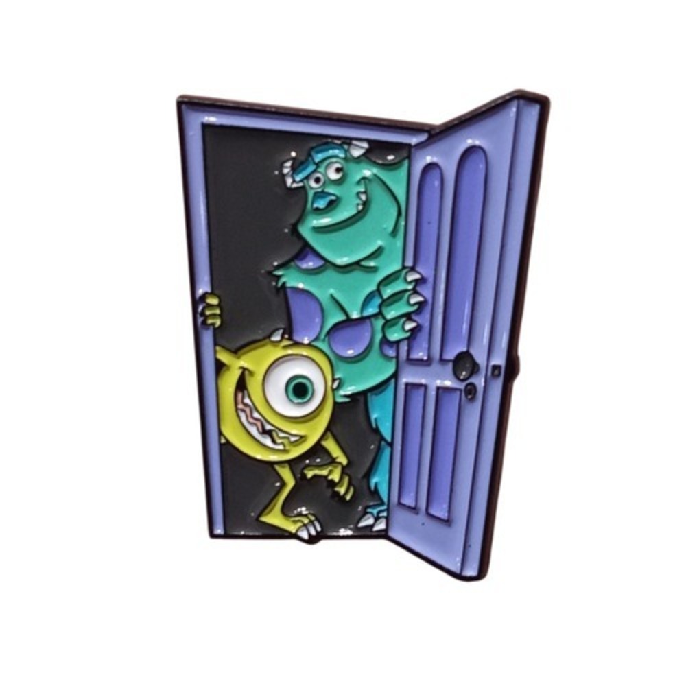 Disney Monsters Inc Sulley and Mike With Boos Door Character Enamel Pin